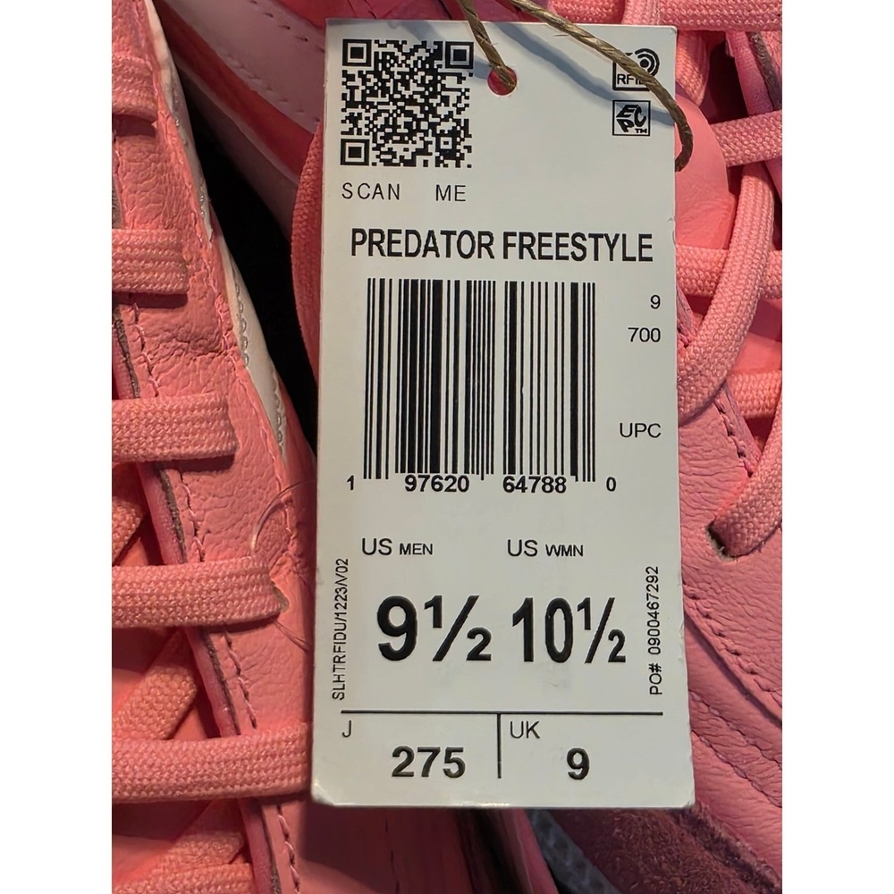 Adidas Predator Freestyle David Beckham Pink White Mens Shoes JI1163 Size 9.5 - Picture 6 of 7